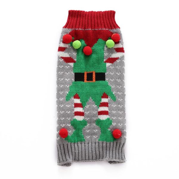 pet dog dog clothes christmas plush ball christmas clown sweater teddy golden retriever large clothes