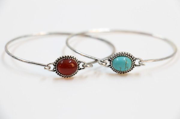 fashion retro style antique silver plated bangle bracelets blue stone bangle design for women children, Black
fashion retro style antique silver plated bangle bracelets blue stone bangle design for women children, Black