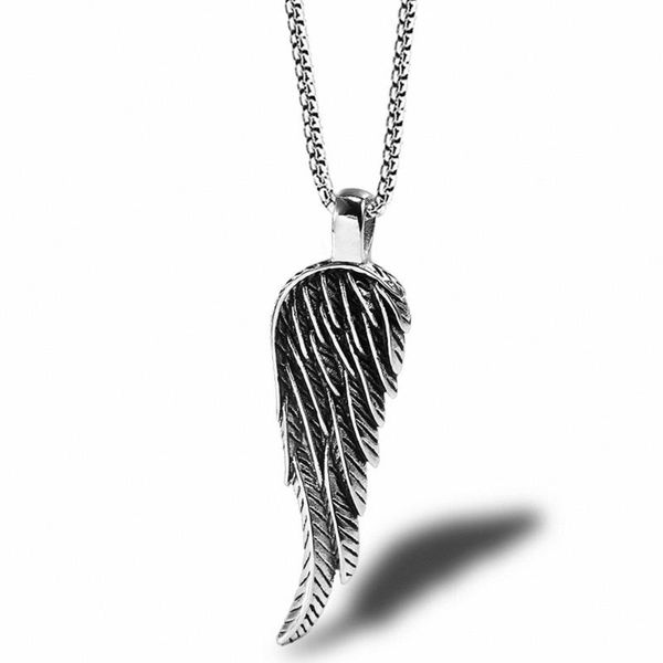 new feather wing men's necklace personality vintage feather accessories stainless steel pendant necklace jewelry, Silver
new feather wing men's necklace personality vintage feather accessories stainless steel pendant necklace jewelry, Silver