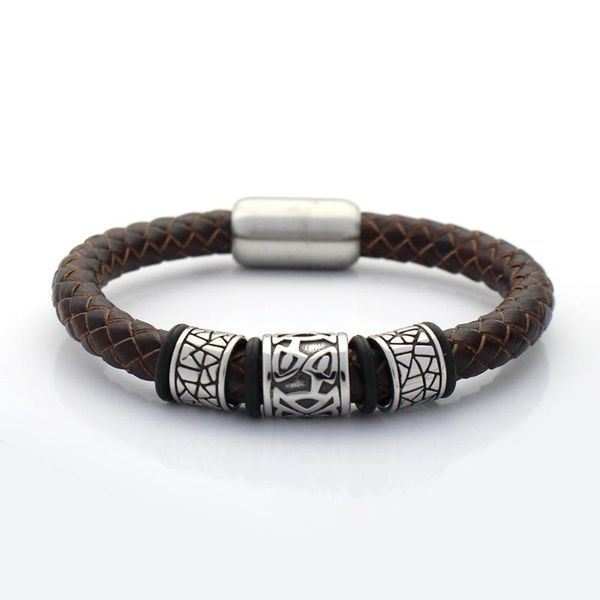 charm bracelets men jewelry 8mm genuine braided leather bracelet never fade 316 stainless steel charms viking bead with magnet clasp, Golden;silver
charm bracelets men jewelry 8mm genuine braided leather bracelet never fade 316 stainless steel charms viking bead with magnet clasp, Golden;silver