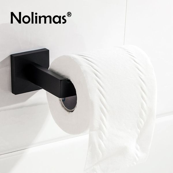 sus 304 stainless steel black toilet paper holder bathroom toilet roll holder for roll paper towel square bathroom accessories t200425
sus 304 stainless steel black toilet paper holder bathroom toilet roll holder for roll paper towel square bathroom accessories t200425