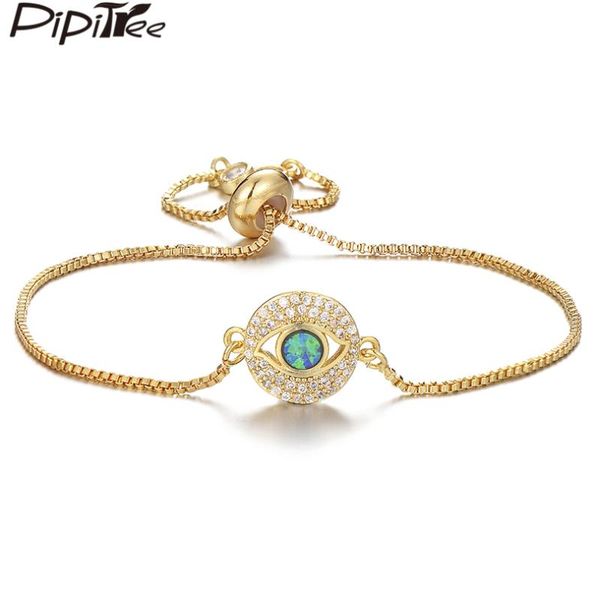 charm bracelets pipitree adjustable chain round evil eye bracelet cubic zirconia blue opal for women men fashion jewelry gift, Golden;silver
charm bracelets pipitree adjustable chain round evil eye bracelet cubic zirconia blue opal for women men fashion jewelry gift, Golden;silver