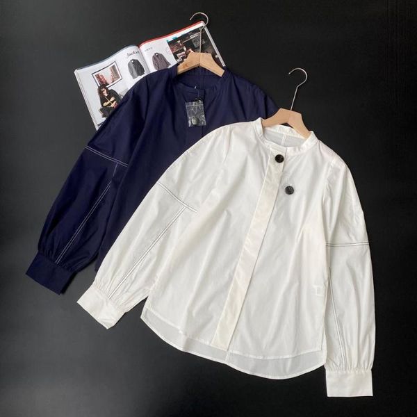 simple solid color women shirt puff sleeve o-neck casual wild cotton lady blouse, White
simple solid color women shirt puff sleeve o-neck casual wild cotton lady blouse, White