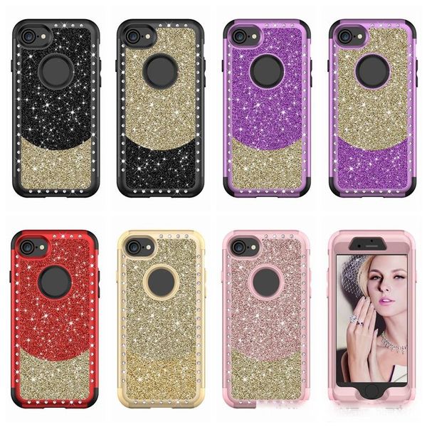 3in1 diamond hybrid plastic shockproof dual color hard case for iphone xs max xr x 8 7 6 se 5 glitter crystal sparkle luxury denfender cover
3in1 diamond hybrid plastic shockproof dual color hard case for iphone xs max xr x 8 7 6 se 5 glitter crystal sparkle luxury denfender cover