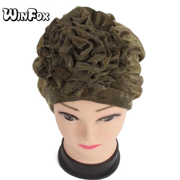 beanie/skull caps winfox design fashion women gold black glitter muslim floral chemo turban hat for womens ladies, Blue;gray
beanie/skull caps winfox design fashion women gold black glitter muslim floral chemo turban hat for womens ladies, Blue;gray