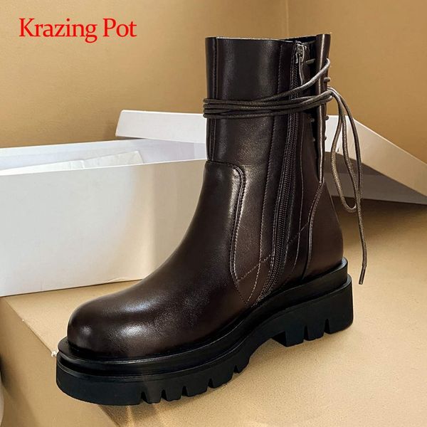 krazing pot 2020 winter new boots natural leather brand preppy round toe thick high heel zipper energy lady ankle boots l6f8, Black
krazing pot 2020 winter new boots natural leather brand preppy round toe thick high heel zipper energy lady ankle boots l6f8, Black