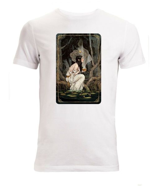 the star tarot card art logo mens (womans available) t shirt white