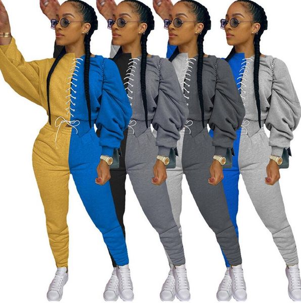 women tracksuit patchwork color long sleeve sweater pants leggings two pieces set outfits autumn winter casual sports suit d91503, Gray
women tracksuit patchwork color long sleeve sweater pants leggings two pieces set outfits autumn winter casual sports suit d91503, Gray