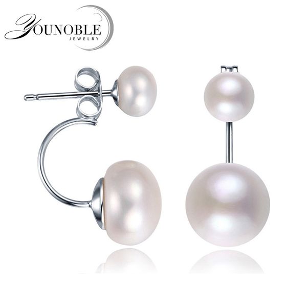 stud real natural double pearl earrings 925 sterling silver jewelry,black freshwater for women girl birthday gift, Golden;silver
stud real natural double pearl earrings 925 sterling silver jewelry,black freshwater for women girl birthday gift, Golden;silver