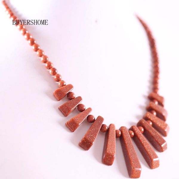 pendant necklaces fashion jewelry natural stone gold sandstone beads necklace 18" 1pcs e150, Silver
pendant necklaces fashion jewelry natural stone gold sandstone beads necklace 18" 1pcs e150, Silver