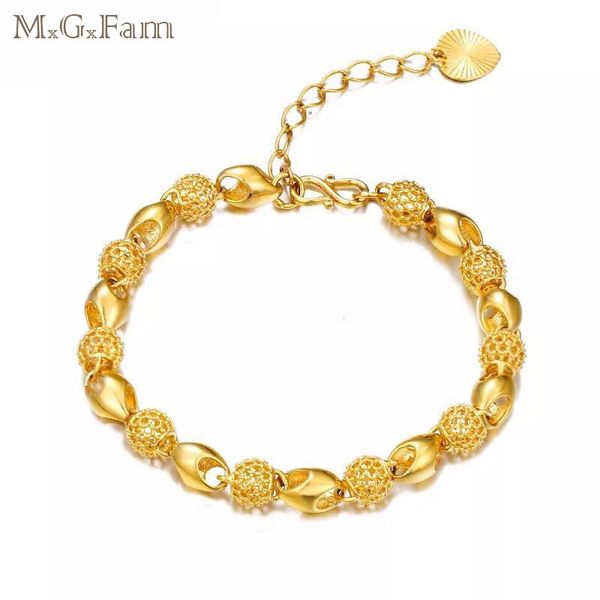 mgfam (17cm+3.5cm ) bead hollow bracelets jewelry for sweet women creative designs pure gold color allergy free, Black
mgfam (17cm+3.5cm ) bead hollow bracelets jewelry for sweet women creative designs pure gold color allergy free, Black