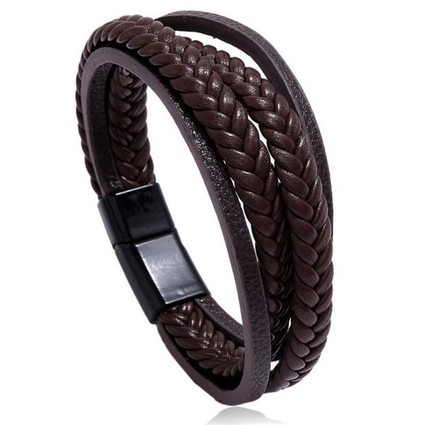 tennis fashion handmade men leather bracelet hand braided multilayer magnetic braslet for male hip hop armband jewelry homme, Golden;silver
tennis fashion handmade men leather bracelet hand braided multilayer magnetic braslet for male hip hop armband jewelry homme, Golden;silver
