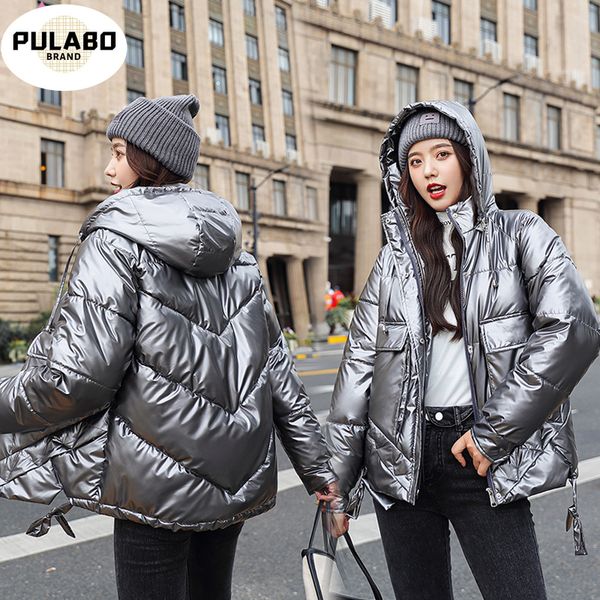 women's down & parkas winter women short jackets casual female thicken warm hooded coat windprood shiny big pocket, Black
women's down & parkas winter women short jackets casual female thicken warm hooded coat windprood shiny big pocket, Black