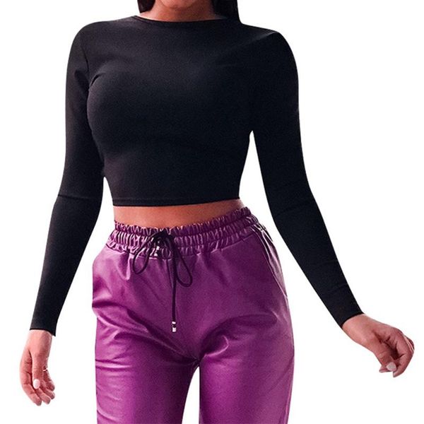 women's t-shirt fashion women crop long sleeve backless t shirt elegant bandage tee femme laides party club tshirt streetwear, White
women's t-shirt fashion women crop long sleeve backless t shirt elegant bandage tee femme laides party club tshirt streetwear, White