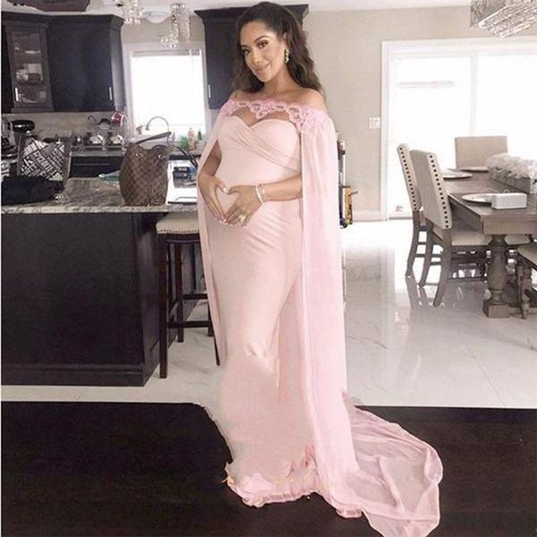 setwell strapless mermaid evening dresses sleeveless lace appliques floor length chiffon pregnant prom party gowns with cape, Black;red
setwell strapless mermaid evening dresses sleeveless lace appliques floor length chiffon pregnant prom party gowns with cape, Black;red