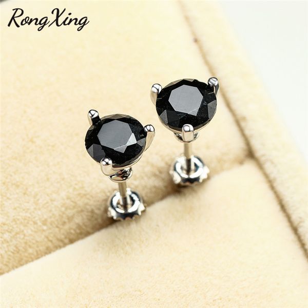 rongxing vintage black 3 claw round zircon spiral earrings for women white gold filled crystal studs earrings christmas jewelry, Golden;silver
rongxing vintage black 3 claw round zircon spiral earrings for women white gold filled crystal studs earrings christmas jewelry, Golden;silver