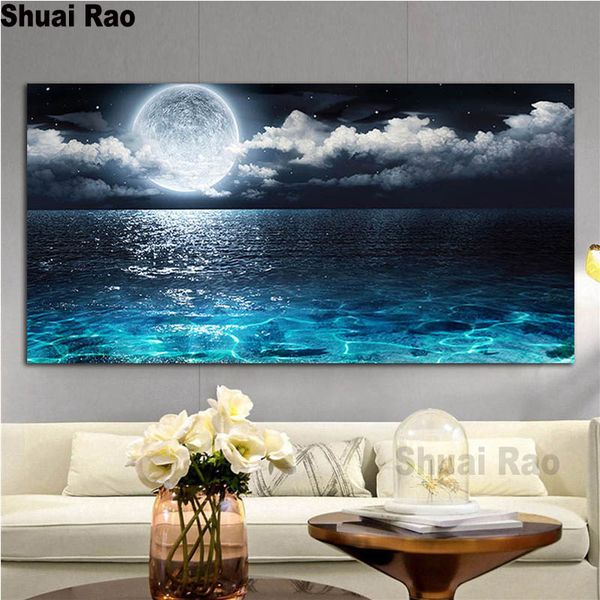 large size diamond embroidery super nice moon seascape diamant painting full square round drill mosaic modern landscape,
large size diamond embroidery super nice moon seascape diamant painting full square round drill mosaic modern landscape,