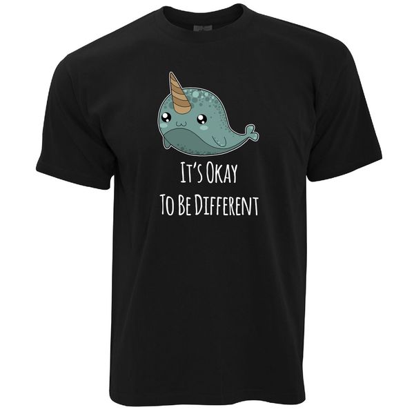 cute narwhal t shirt it's okay to be different slogan ocean cartoon sea new 2019 fashion brand brand high-quality o neck shirt
cute narwhal t shirt it's okay to be different slogan ocean cartoon sea new 2019 fashion brand brand high-quality o neck shirt