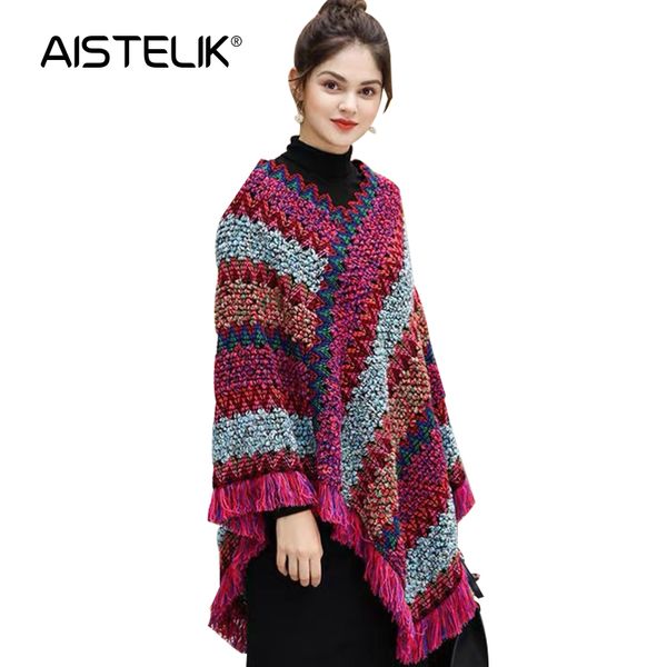 aistelik 2020 autumn and winter shawl national wind cloak shawl knitted pullover scarf female long section to keep warm, Blue;gray
aistelik 2020 autumn and winter shawl national wind cloak shawl knitted pullover scarf female long section to keep warm, Blue;gray