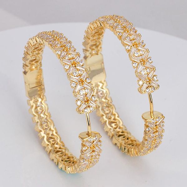 hoop & huggie tirim luxury trendy crystal big earrings for women cubic zircon banquet nigeria party jewelry wedding prom anniversary gift, Golden;silver
hoop & huggie tirim luxury trendy crystal big earrings for women cubic zircon banquet nigeria party jewelry wedding prom anniversary gift, Golden;silver