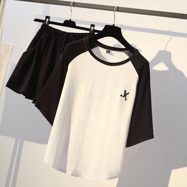 fashion women o neck color block short sleeve amp; solid shorts set pockets girls tshirt shorts two pieces set, Gray
fashion women o neck color block short sleeve amp; solid shorts set pockets girls tshirt shorts two pieces set, Gray