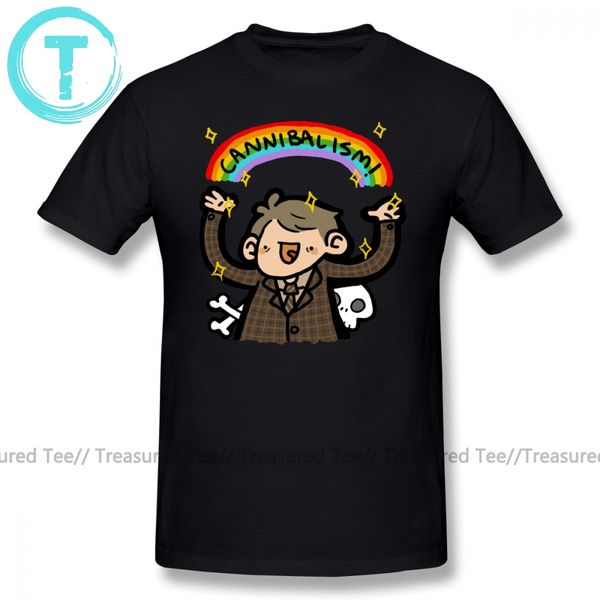 hannibal t shirt cannibalism t-shirt short sleeves print tee shirt basic men 100 cotton funny oversized tshirt