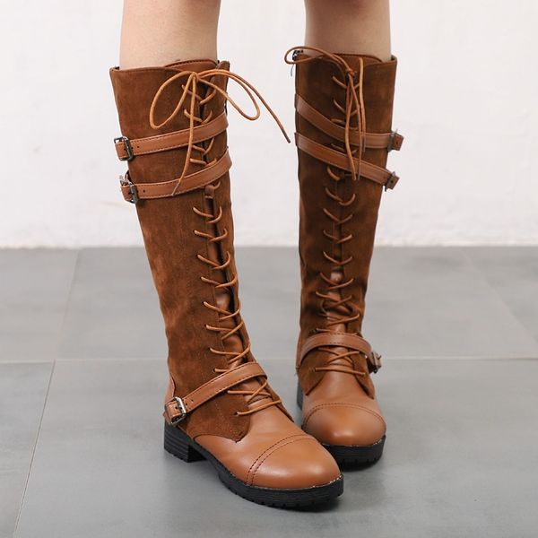 akexiya lucyever fashion women cross strap pu leather boots autumn winter knee high boots ladies thick sole platform botas mujer, Black
akexiya lucyever fashion women cross strap pu leather boots autumn winter knee high boots ladies thick sole platform botas mujer, Black
