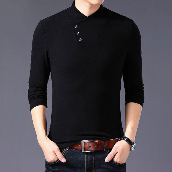 men's t-shirts spring fashion slim fit t shirt men cotton tshirt long sleeve irregular collar solid color clothing 2021 high quality, White;black
men's t-shirts spring fashion slim fit t shirt men cotton tshirt long sleeve irregular collar solid color clothing 2021 high quality, White;black