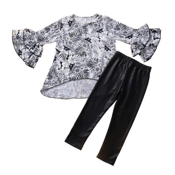 clothing sets 3-7years kid girls fall pants suit flower printed round neck long ruffle sleeve girl black trousers, White
clothing sets 3-7years kid girls fall pants suit flower printed round neck long ruffle sleeve girl black trousers, White