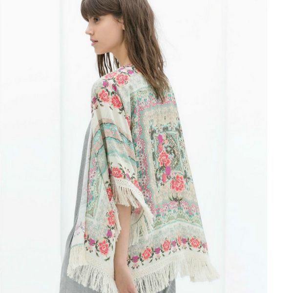 women's swimwear bat sleeve chiffon positioning printing fringe cape cardigan jacket sun proof shirt, White;black
women's swimwear bat sleeve chiffon positioning printing fringe cape cardigan jacket sun proof shirt, White;black