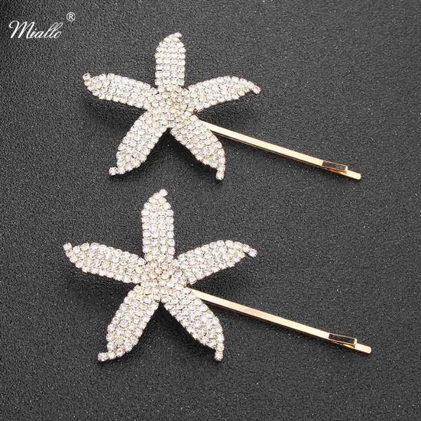 miallo 2pcs/lot fashion starfish austrian crystal hair clips beach wedding bride barrettes women hair jewelry accessories, Golden;silver
miallo 2pcs/lot fashion starfish austrian crystal hair clips beach wedding bride barrettes women hair jewelry accessories, Golden;silver