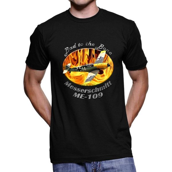 messerschmitt me 109 bad to the bone men dark t shirt