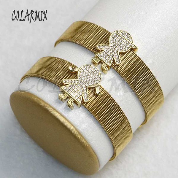 5 Pieces Boys And Girls Bangles Watch Bangles Adjustable Rainbow Zircon Jewelry Fashion Vintage Gem Jewelry For Women 5254