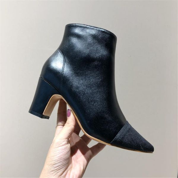 boots fashion luxury genuine leatherr women brand designer high heels short ladies pointed horseshoe heel female shoes, Black
boots fashion luxury genuine leatherr women brand designer high heels short ladies pointed horseshoe heel female shoes, Black
