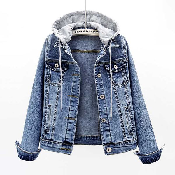 women's jackets 2021 blue denim fashion detachable hooded women korean short coats single-breasted female casual clothes outerwear, Black;brown
women's jackets 2021 blue denim fashion detachable hooded women korean short coats single-breasted female casual clothes outerwear, Black;brown
