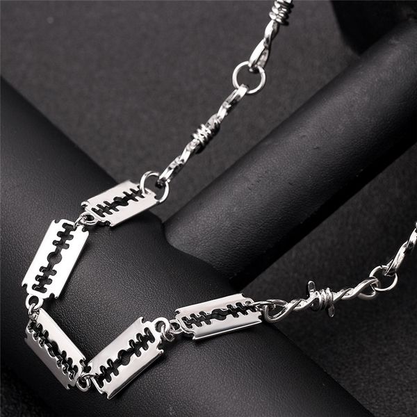 vintage steampunk razor blade necklace men women fashion necklace 2020 metal thorns iron male hip hop gifts erkek kolye, Golden;silver
vintage steampunk razor blade necklace men women fashion necklace 2020 metal thorns iron male hip hop gifts erkek kolye, Golden;silver