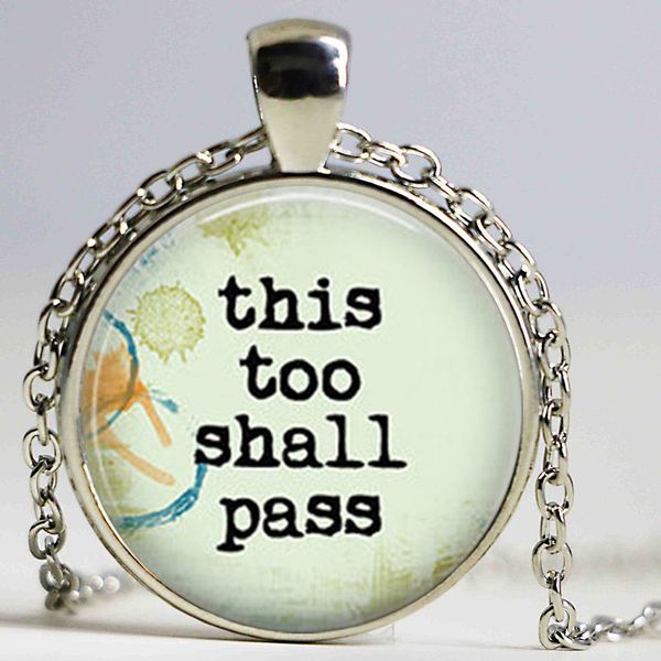 pendant necklaces unique necklace this too shall pass inspirational quote jewelry, Silver
pendant necklaces unique necklace this too shall pass inspirational quote jewelry, Silver