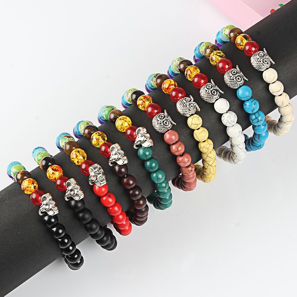 charm bracelets fashion chakra bracelet men jewelry natural stone healing balance beads turquoises white black matte for women, Golden;silver
charm bracelets fashion chakra bracelet men jewelry natural stone healing balance beads turquoises white black matte for women, Golden;silver