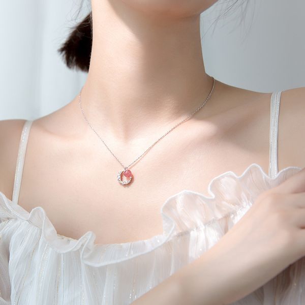 real 925 sterling silver sweet strawberry crystal chain necklace women girls collares lucky party fine jewelry party gifts
real 925 sterling silver sweet strawberry crystal chain necklace women girls collares lucky party fine jewelry party gifts