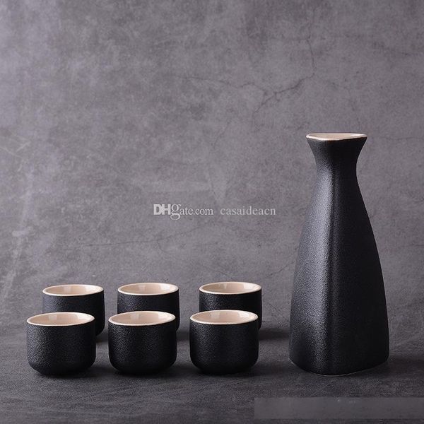 crude pottery japanese sake set traditional black white ceramic 1 tokkuri bottle and 6 ochoko cups set of 7 wine gifts
crude pottery japanese sake set traditional black white ceramic 1 tokkuri bottle and 6 ochoko cups set of 7 wine gifts