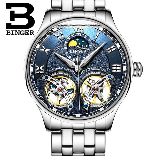 switzerland binger skeleton automatic watch for men self-wind fashion men mechanical watches business relogio masculino blue, Slivery;brown
switzerland binger skeleton automatic watch for men self-wind fashion men mechanical watches business relogio masculino blue, Slivery;brown