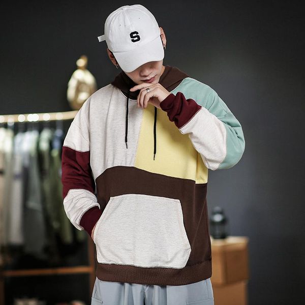 casual new men patchwork plaid hip hop hoodies sweatshirts streetwear one piece brand black grey kg-121
casual new men patchwork plaid hip hop hoodies sweatshirts streetwear one piece brand black grey kg-121