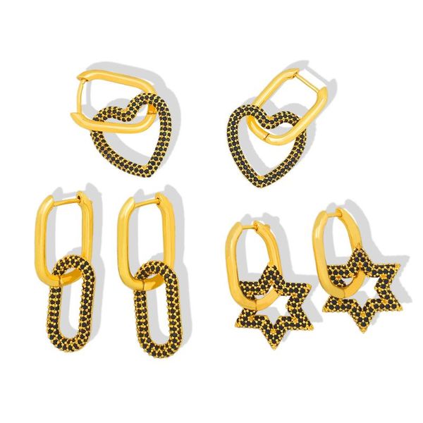 hoop & huggie geometric goth oval earrings dangle cz micro pave hoops earring for woman black punk jewelry double love heart zirconia, Golden;silver
hoop & huggie geometric goth oval earrings dangle cz micro pave hoops earring for woman black punk jewelry double love heart zirconia, Golden;silver