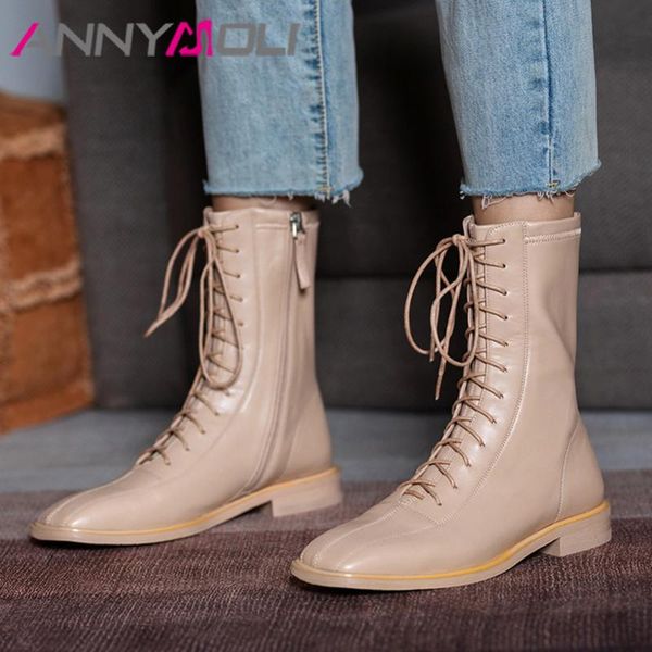 annymoli woman boots low heel ankle boots zip thick heel shoes lace up square toe ladies short autumn winter black brown
annymoli woman boots low heel ankle boots zip thick heel shoes lace up square toe ladies short autumn winter black brown