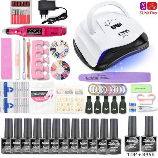nail art kits set gel kit uv lamp dryer manicure 10pcs varnish polish soak off tools
nail art kits set gel kit uv lamp dryer manicure 10pcs varnish polish soak off tools