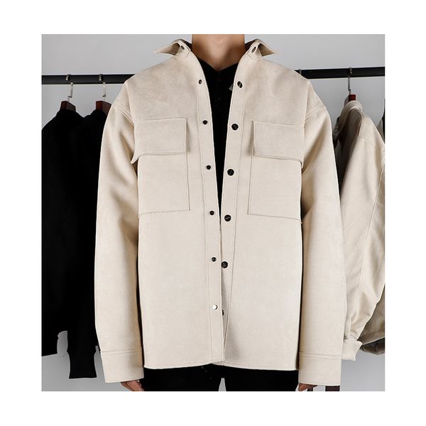 trendy fear of god fog 6th gray suede shirt jacket oversize high street loose and plus-sized jacket, White;black
trendy fear of god fog 6th gray suede shirt jacket oversize high street loose and plus-sized jacket, White;black