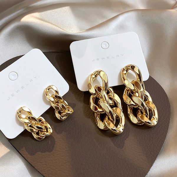 korea cuba bright gold exaggerated metal chain stud earring retro small big prevent allergy pin punk prom vintage jewelery, Silver
korea cuba bright gold exaggerated metal chain stud earring retro small big prevent allergy pin punk prom vintage jewelery, Silver