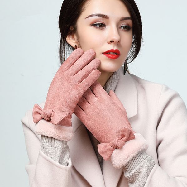 five fingers gloves fashion winter 2021 ladies wool fur bow suede woman girls full finger glove elegant warm mittens enfant fille handschuh, Blue;gray
five fingers gloves fashion winter 2021 ladies wool fur bow suede woman girls full finger glove elegant warm mittens enfant fille handschuh, Blue;gray