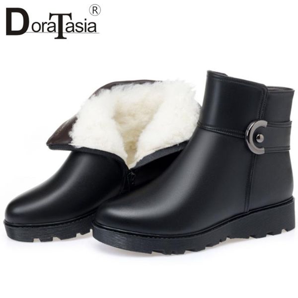 doratasia big size 35-43 brand lady wool fur winter snow boots female genuine cow leather ankle boots women party shoes woman, Black
doratasia big size 35-43 brand lady wool fur winter snow boots female genuine cow leather ankle boots women party shoes woman, Black