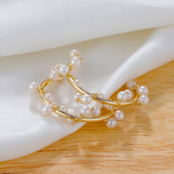 hoop & huggie amorcome korean round pearl metal earrings for women girl c shape circle summer boucle d'oreille jewelry gifts, Golden;silver
hoop & huggie amorcome korean round pearl metal earrings for women girl c shape circle summer boucle d'oreille jewelry gifts, Golden;silver